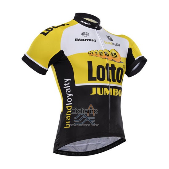Lotto NL Jumbo Ropa Ciclismo Culotte Corto 2015 Mangas Cortas AMarillo